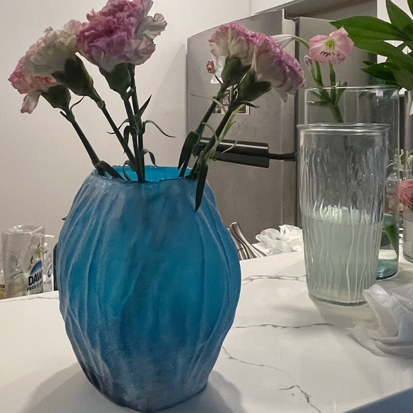 Other - Blue Textured Vase one of the kind